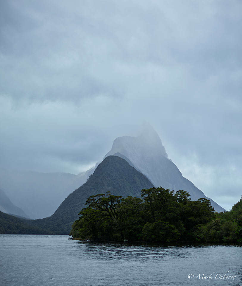 Milford Sound Fog. Milford Sound, New Zealand. PhaseOne XF with 80 mm Blue Line lens and IQ 3 100 back.
